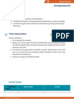 Opportunies and Threats Analysis