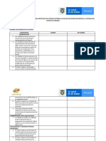 Lista de Chequeo Implementacion Del Protocolo