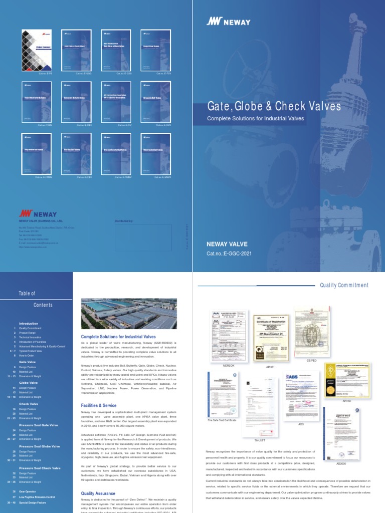 Casaval - NEWAY COMPUERTA | PDF | Valve | Casting (Metalworking)