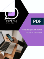 Swipe File Template de Whatsapp - Assinatura Cancelada