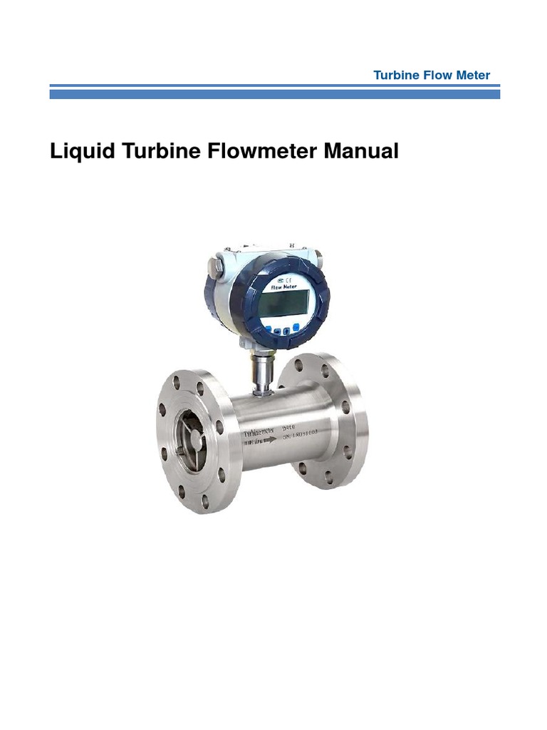 Liquid Turbine Flowmeter Manual | PDF | Flow Measurement | Power Supply
