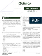 Lista Aula 47-48 Equilíbrio Químico - Cálculos Com Equilíbrio