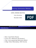 Linear Programming Optimization Method