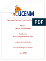 Informe de Proyecto de Clase Sociologia PDF