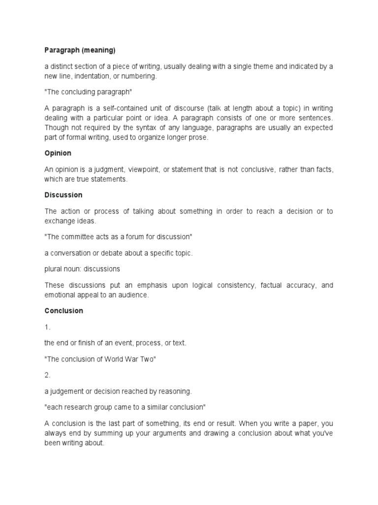 Writing Paragraph | PDF