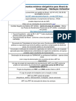 Check List Alvará de Construção Habitação Unifamiliar