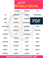 List of 40 uncountable nouns