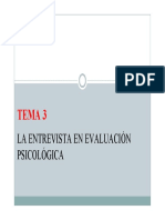 Tema 3. La Entrevista en Evaluación Psicológica