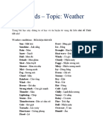 Ielts Words Topic Weather