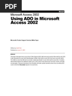 Using ADO in Microsoft Access 2002