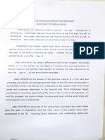 Deed of Dissolution of Partnership Draft