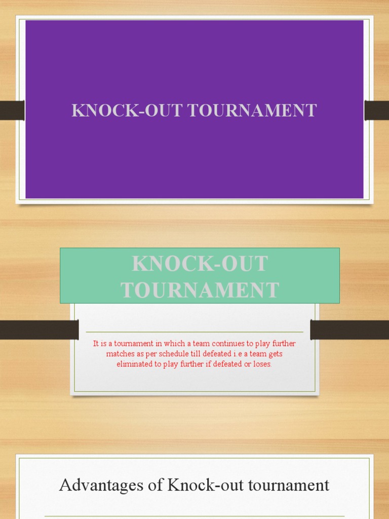 Knock-Out Tournament Overview and Analysis | PDF