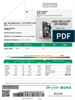 Recibo de luz con detalle de consumo y cargos