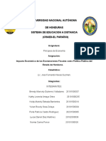 Impacto Económico de Las Exoneraciones Fiscales Como Política Publica Del Estado de Honduras.