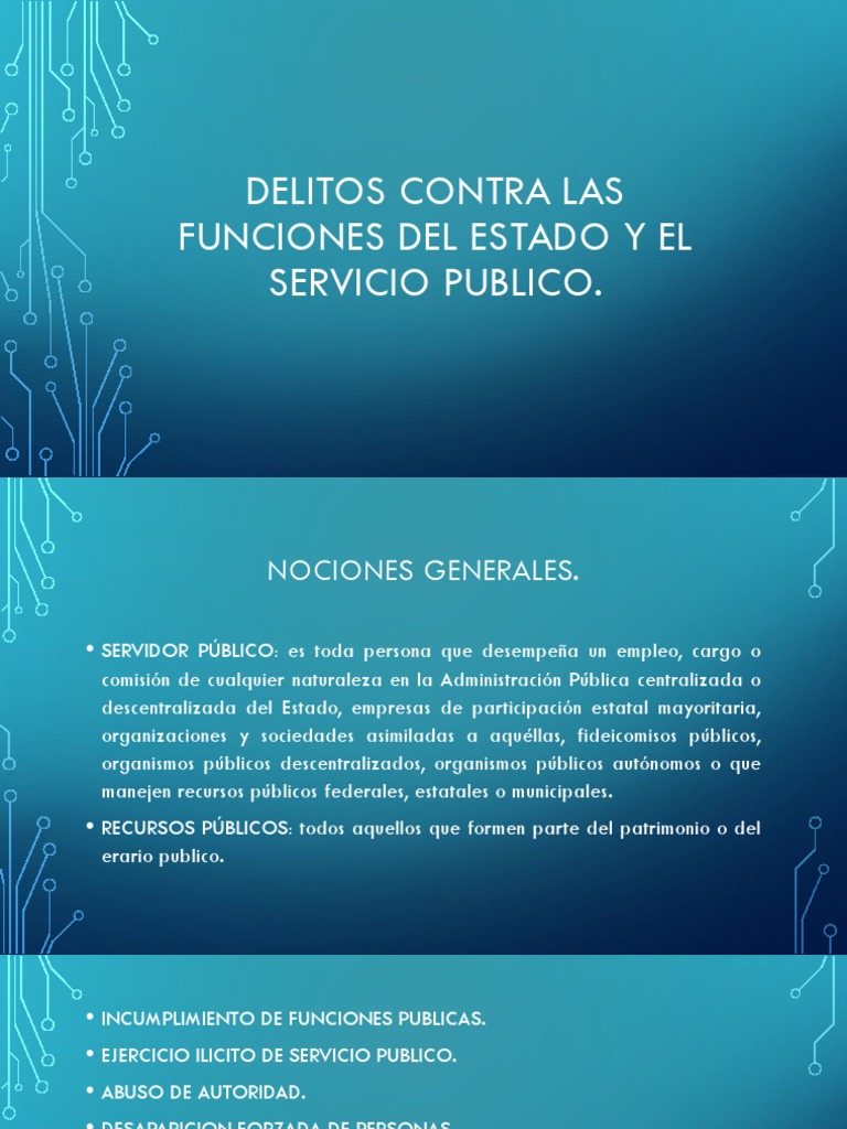 Delitos Contra Las Funciones Del Estado Y El PDF Multa pena