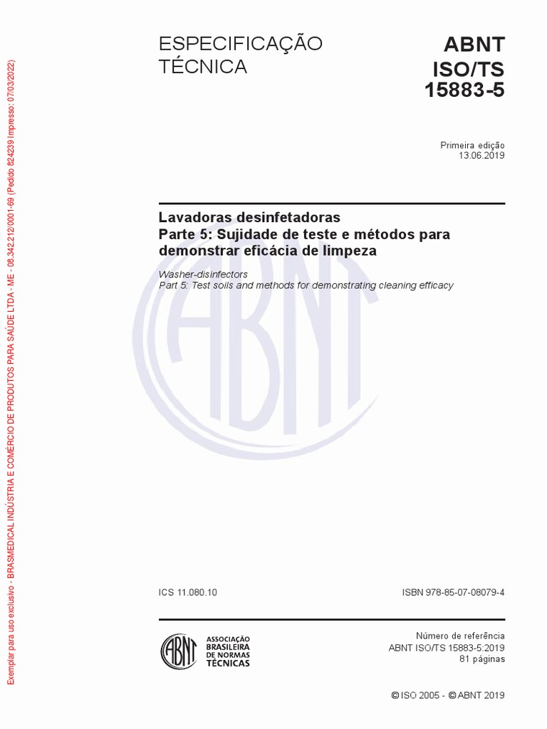 Abnt Iso - TS 15883 - 5 | PDF