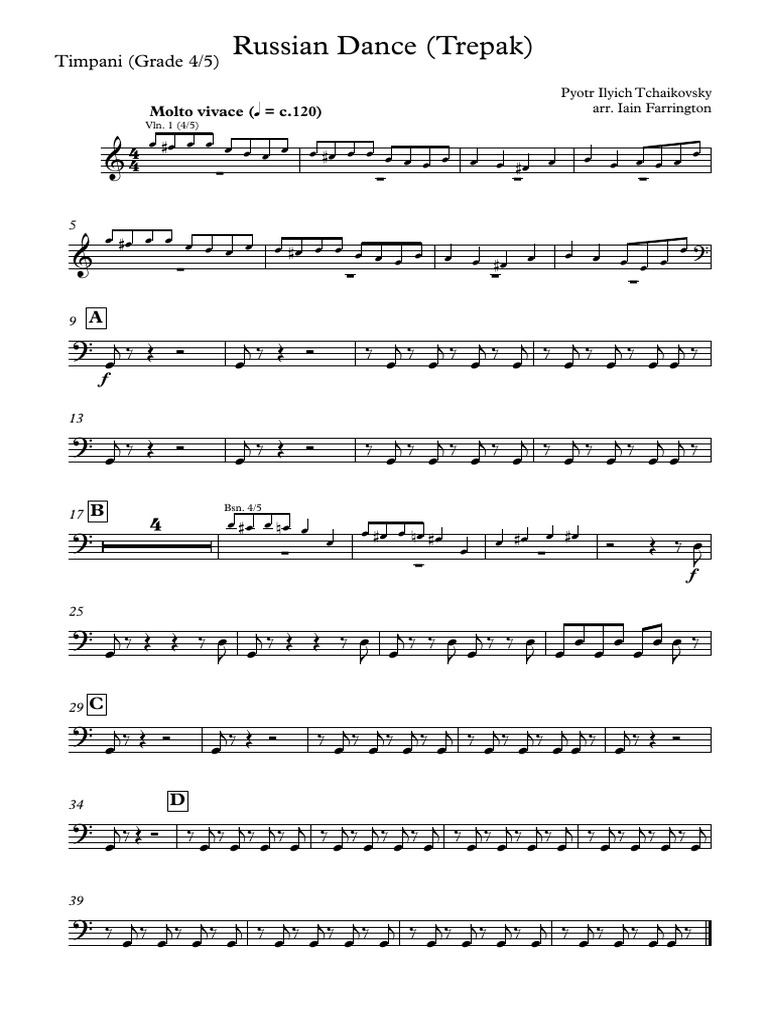 Tchaikovsky Timpani (Grade 4 5) PDF