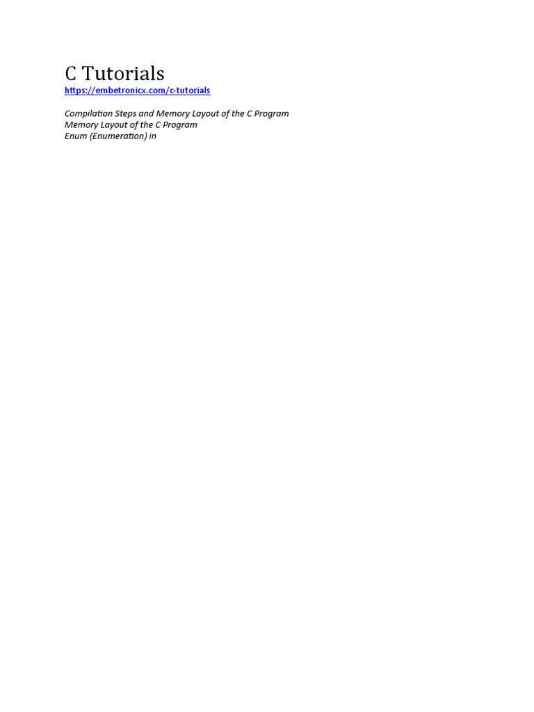 C Tutorials | PDF | Pointer (Computer Programming) | Scope (Computer ...