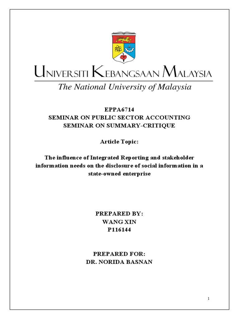 Article Summary (WANG XIN P116144) PDF Information Business