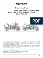 Owner's Manual Triumph Street Triple S, R and Street Triple RS