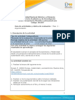 Guia de Actividades y Rúbrica de Evaluación - Unidad 1 - Fase 2 - Argumentación