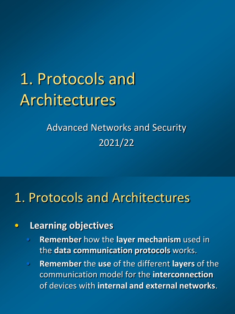 ANS 1 ProtocolsAndArchitectures 2223 | PDF | Internet Protocol Suite ...