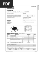 Fds9933A: Dual P-Channel 2.5V Specified Powertrench Mosfet