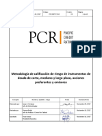 Metodología Clasificación de Empresas. Pacific Credit Ratings