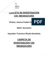 Carpeta de Investigacion - Secuestro