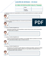 Evaluación Diagnostica Vii Ciclo - Ed. Trabajo