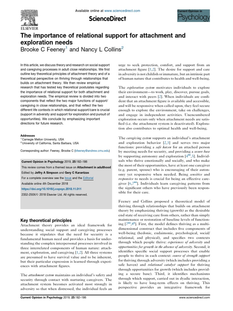 2019 feeney the importance of relational support pdf attachment