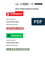 Cuentas Bancarias Carmen Andrade Sahuinco