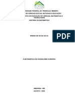 Resumo HM - A Matemática No Feudalismo Europeu