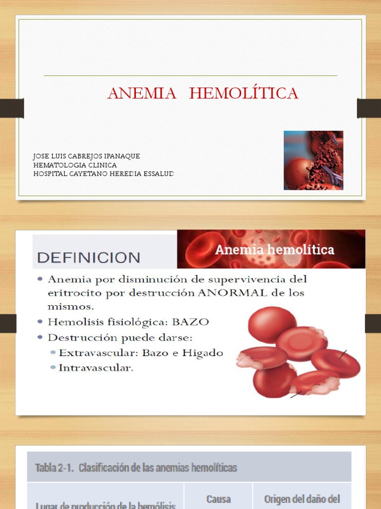 Anemia Hemolitica | PDF | Anemia | Sangre