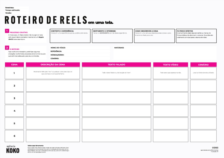 Modelo de Roteiro para Reels | PDF | Roteiro