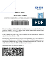 CED - Constancia de NO Retención Hasta El 20 de Agosto 2022