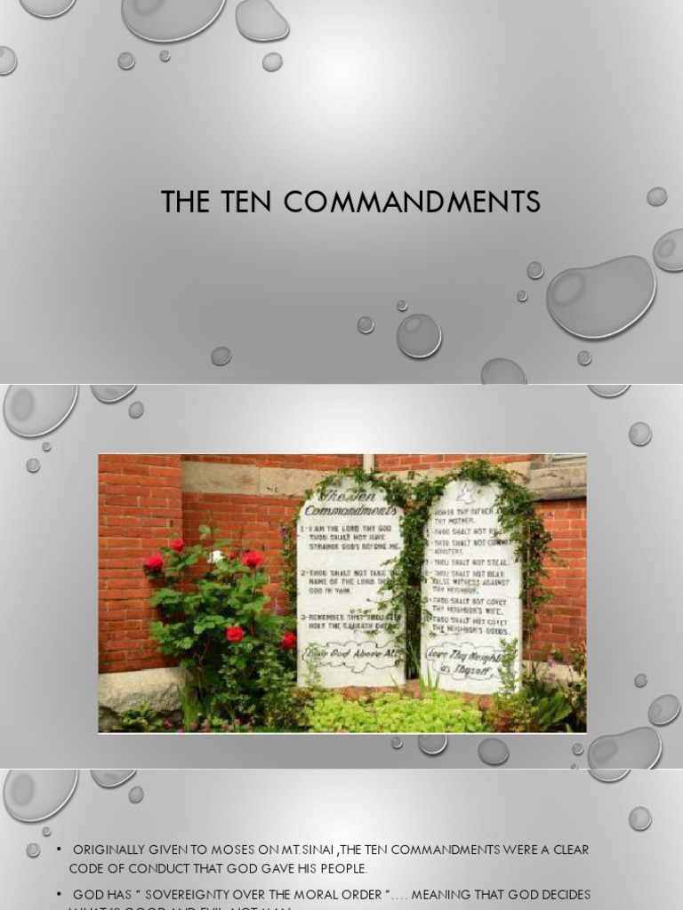Old Testament Commandments Pdf