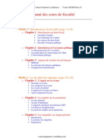 Résumé Des Cours de Fiscalité: Sommaire