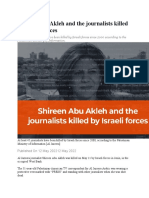 Shireen Abu Akleh and The Journalists Killed by Israeli Forces