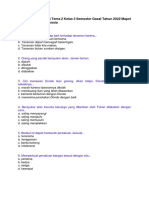 Soal & Jawaban PTS Tema 2 Kelas 3 Semester 1 2022 - 2023 - Sinau-Thewe - comREV