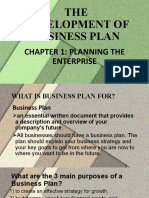 The Development of Business Plan