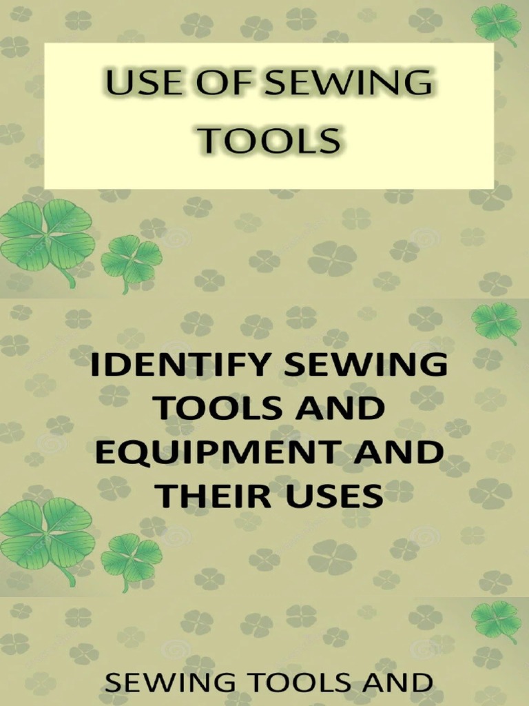 Sewing Tools PDF