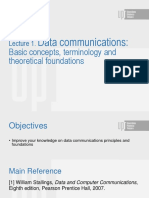 Lecture 1 - Data Communications - Basic Concepts, Terminology and Theoretical Foundations