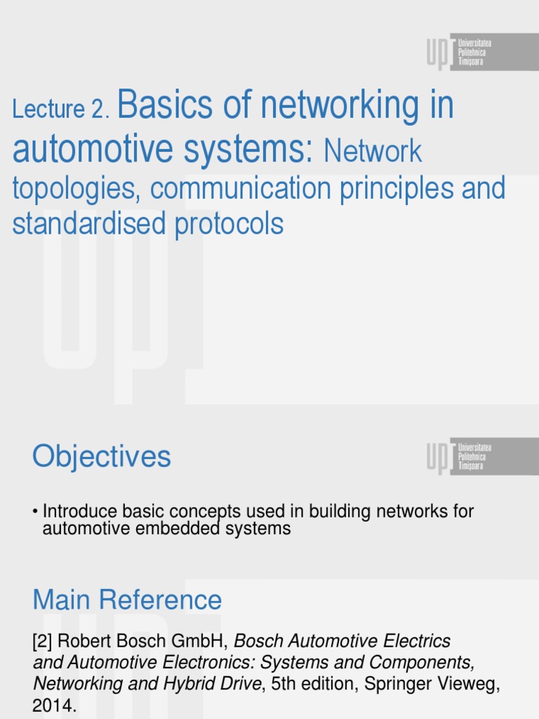 Lecture 2 - Basics of Networking in Automotive Systems - Network ...