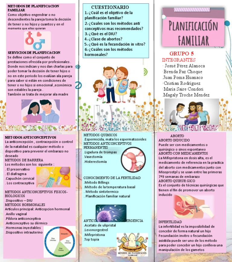 Planificacion Familiar | PDF | Control de la natalidad | Planificación ...