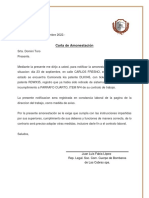 Carta de Amonestacion Dtoro