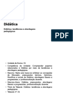 Didática: Didática: Tendências e Abordagens Pedagógicas