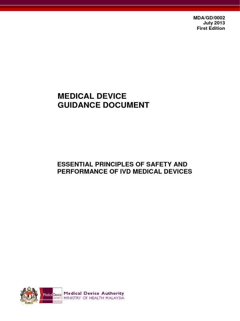 IVD Medical Devices Safety Principles Guide | PDF | Medical Device | Risk