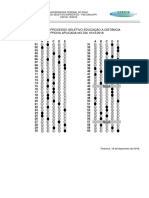 Gabarito processo seletivo EAD UFPI 2016