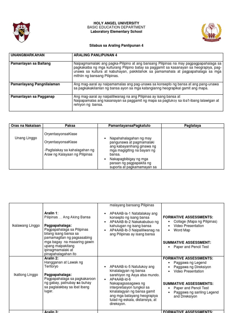 Holy Angel University Laboratory Elementary School | PDF